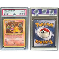 1999 POKEMON GAMECHARIZRD 1ST EDITIONI DIY Proxy PTCG Graded Collection Card Special Art Rare GEM MT 10 Card Label Gifts
