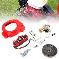 Elektrostart-Schwungrad-Startermotor-Kit mit Schlüsselschalterkasten und Spule für HONDA GX160 5,5 PS GX200 6,5 PS / GX340 11 PS GX390 13 PS