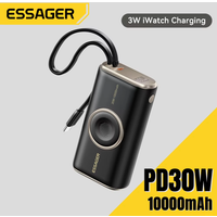 Essager 10000mAh Power Bank PD 30W Fast Charging for iPhone 16 15 Pro Xiaomi Wireless Magnetic Charger for iWatch Series 9