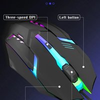 LED Luminous Backlit USB Wired Gaming Mouse Ergonomic Design Gaming Mouse USB Backlit Mouse For PC Desktop and Laptop Computers