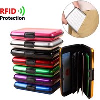 RFID Blocking Credit Card Holder Men Women Coin Purse Aluminum Metal Waterproof Anti-Theft Wallet Business Card Case