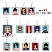 Alice in Borderland Anime 5cm Acrylic Character Keychain Cute Backpack Pendant Car Decoration Fan Collection Gift