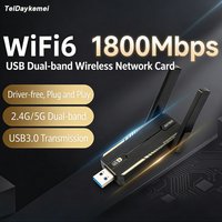 WiFi 6 AX1800 USB3.0 Adapter Dual Band 2.4G/5Ghz USB Receiver Dongle Wifi Network Card Wireless For PC Laptop Win 10/11