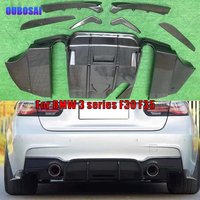 For BMW 3 series F30 F35 2012-2018 Carbon Fiber Car Rear Bumper Diffuser Rear Splitters Spoiler Back lip automotive par