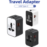 All-in-One Universal Travel Adapter EU UK US AU Power Charger Adapter With USB Type-C Ports Multifunctional Converter Socket