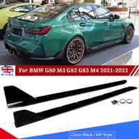 Carbon Fiber Look Side Skirts Extension Lip for BMW G80 M3 G82 Coupe G83 Convertible M4 2021 2022 2023 Side Bumper BodyKits