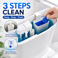 Toilet Tank Dispenser Replacement Part Hanging Slow Release Cleaner Box Extends Cleaning Time for Bathroom Bowl Use