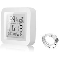 1set WiFi Thermometer With USB Cable For Tuya Smart WiFi Thermometer Hygrometer Indoor Room Digital Temperature Sensor