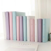 A5 6 Ring Photo Album Pink Binder Cover PU Leather Notebook Refillable Kpop Photocard Macaron White Binder Polaroid Collect Book