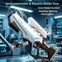 New Electric LED Water Gun Automatic Water Suctionarge-capacity Continuous Water Spray Summer Game Interaction Children's Gift