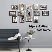 5/7/9/14ps Black Combination Blank Photo Frame Set Nordic Home Decor Family Photo Frame Wall Art Poster Prints Without Mat