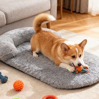 Modern Dog Bed Detachable Soft Comfortable Washable Non Slip Base Warm Plush Dog Crate Bed for Home Warm Cat Mattress