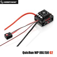 HOBBYWING QuicRun WP 8BL150 G2 3-6S Brushless Sensorless Waterproof ESC Speed Controller for 1/8th Truck, Monster Truck