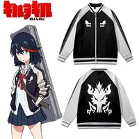 KILL LA KILL 3D jacket Ryuko Matoi Cosplay baseball jersey Boys girl y2k Man Women Harajuku zip-up hoodie Casual Zip windbreaker