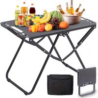 Outdoor Camping Tactical Table,Camping Side Table Folding Grill Side Table, suitable for camping and picnics,easy to carry,Black