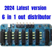 2024 NEW 6 Input 1 Output Automatic switcher 6 way in SCART ( EUR ) and 1 way out ( 1*SCART European output + 1 RGBS RCA output)