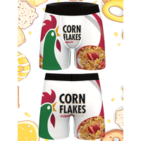 Mens Boxershorts Men's Underpants Turkey Noodles Fashion Printed Man Boxers Briefs Breathable Trunks Men's Novelty Underpant