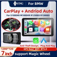 7inch For BMW Motorrad Motorcycle Wireless CarPlay Android Auto Display Screen GPS Navigator Magic Wheel R1200GS R1250GS R1300GS