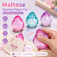 Squeeze Ball Translucent Color Stretchy Maltose Stress Relief Fidget Toy For Adult Anxiety Sensory Play for Kids with Autism