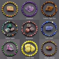 Natural Rhodonite Stones Beads Bracelets for Women Reiki Yoga Bracelet Men Agate Quartzs Healing Bangle Wristband Jewelry Gift