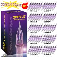 OFEYLE 20/50/100PCS Mixed Professional Tattoo Cartridge Needles with Membrane Safety Cartridges Disposable Tattoo Needle