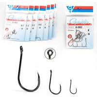 Gamakatsu LS-9937 Fishing Hooks Set Carbon Steel Jip Single Circle Fishhook Fly Fishing Barbed Carp Hooks Sea Fish Accessories