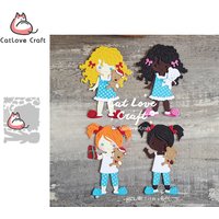 Catlove Christmas Girl Doll Bear Metal Cutting Dies Scrapbooking Mold Stencil Die Cuts Card Making DIY Craft Embossing New Dies