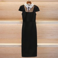 Women's dress New spring 2026 bead decoration short sleeved dress Half transparent mesh spliced long dresses party dresses y2k