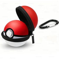 Portable Carrying Case For Pokemon PokeBall Travel Storage Bag with Carabiner Clip Circular Storage Bag Accessories