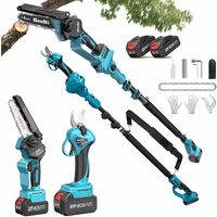 Seesii 3in1 33MM Elektrische Schere 2,8m Teleskopstange 6''Kettensäge Hohe Zweig Garten Beschneiden Werkzeug für Makita 18V Batterie Pin