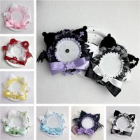 Lovely Lace Magnetic Anime Badge Holder Star Wings Pins Display Base Plush Bow Cat Ears Badge Flower Ita Bag Accessories