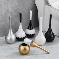 Premium Long Handle Toilet Brush with Holder, High-End Bathroom Cleaning Brush for Household & Restroom, Durable Hygienic Design