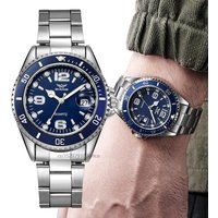 Luxury Mens Watches Stainless Steel Business Waterproof Date Quartz Watch Men Fashion 2023 Sport Clock Relogio Masculino