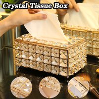 Luxury Crystal Tissue Box Tabletop Decoration To Enhance Your Home And Make It Look Beautiful And Luxurious