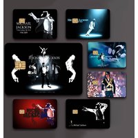 Singer Michael J-Jackson Anime Cartoon Sticker Film Skin for Credit Card Debit Bank Bus Card