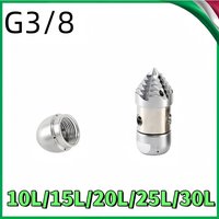 G3/8 Internal Thread Sewer Cleaning Nozzle Pipeline Dredging Tool High Pressure Cleaning Machine Nozzle Stainless steel Material