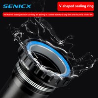 SENICX BSA 68/73mm Threaded Bottom Bracket for Road/MTB Bike with Steel/Ceramic Bearings Durable Sealed 24mm/28.99mm Axle
