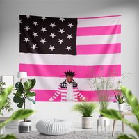 Aertemisi Pink Tape Lil Uzi Vert Tapestry Wall Hanging Art for Bedroom Living Room Decor College Dorm Party Backdrop Home