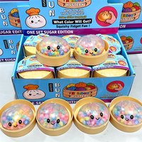Rainbow Colorful Glitter Dumpling Glitter Dumpling Squishy with Box Dumplings Sensory Squeeze Toy for Stress Relief Toys