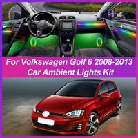 LED Car Ambient Light Strip Kit By APP Control Multi-color RGB Car Interior Atmosphere Light For Volkswagen Golf 6 2008-2013