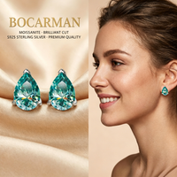 Pear Shape Moissanite Stud Earrings in S925 Sterling Silver GRA Certified colorful Teardrop Brilliant Cut Luxury Daily Sparkle