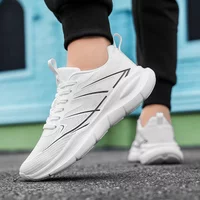 Men's Women EVA Sole Mesh Upper Breathable Running Shoes Soft Shock Absorbing Sports Unisex Sneakers Light Shoes