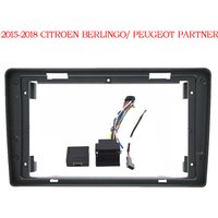 9 inch Frame For Citroen Berlingo 2 B9 2008-2019 Peugeot 5008 3008 Partner Cable Canbus Car Auto ABS Radio Dashboard panel Frame