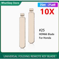 10Pcs/Lot Metal Replacement Flip #25 HON66 KD Key Blade For Honda Civic Accord CR-V XR-V City HRV Venzel Odyssey Jade