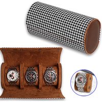 Travel case with watch roll, storage and organizer for watches with 1/2/3 slots, secure storage with innovative removable