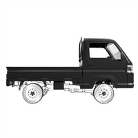 GOOD~RC Car Body Shell Truck Bodyshell for 1/16 WPL D12 WL01 LD1297 RC Car Upgrade Parts Spare Accessories Black