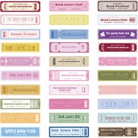 30PCS Book Lovers Stickers Decals for Phone Laptop Notebook Suitcase Guitar DIY Cartoon Aesthetic Stickers