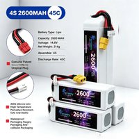 Hotsale2600mAh 4S 14.8V LiPo Battery 45C For RC Helicopter Quadcopter FPV Racing Drone Parts With XT30/XT60 Deans Drones Battery
