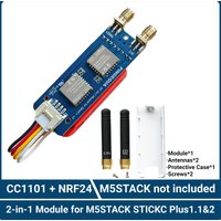 M5Stack StickC Plus2 RF 2-in-1 module, supports both CC1101 and NRF24 functionalities. Compatible with 2.4GHz and 433MHz frequen