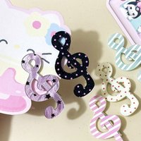Musical Note Polka Dot Striped Hairpins Korean Fashion Bangs Side Clips Lovely Daily Hair Accessories for Women Hair Barrettes